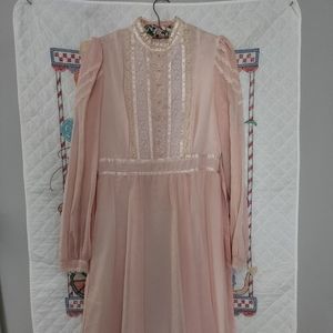 80s Gunne Sax Pink Victorian Revival
